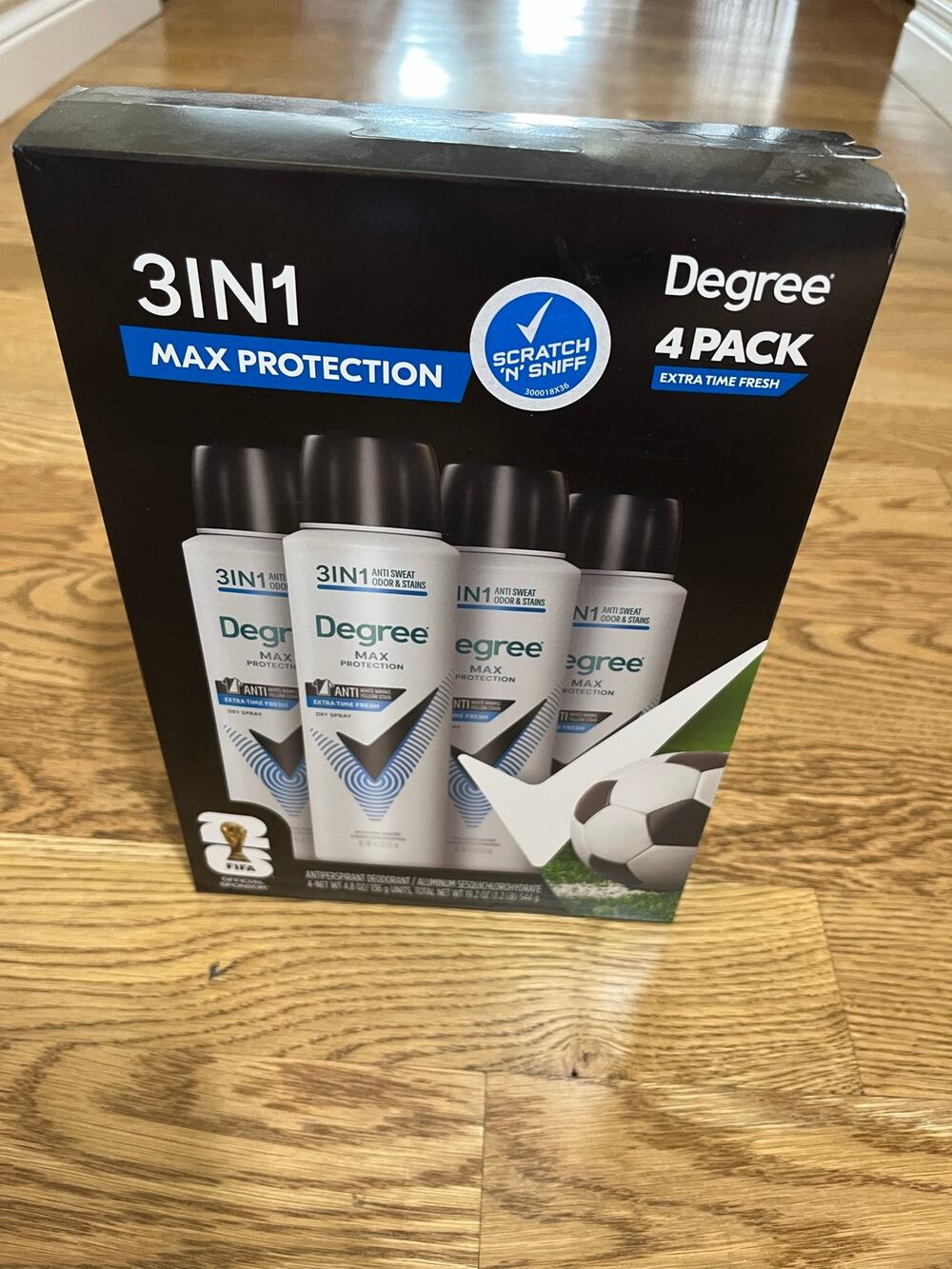Degree Men's Max Protection 3 in 1 Fresh Dry Spray 4 x 4.8 Oz-Insanely Fast Ship